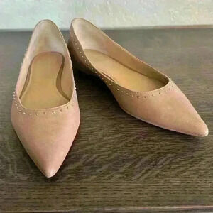 botkier New York Aubrey studded point toe leather ballet flats shoes